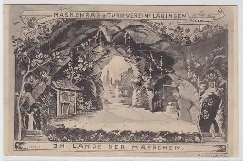 91488 Ak Maskenball des Turnvereins Lauingen 25.1.1908