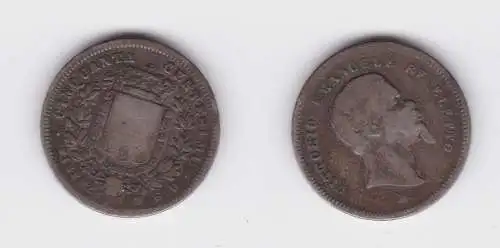 50 Centesimi Silber Münze Italien Vittorio Emanuele II 1860 s/ss (153058)