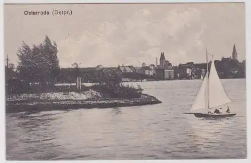 16487 Ak Osterode Ostróda in Ostpreussen Totalansicht 1916