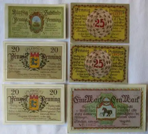 6 Banknoten Notgeld Stadt Tondern in Dänemark 1920 (163319)