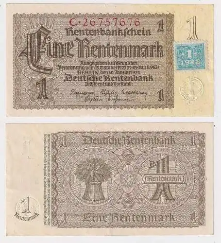 1 Mark Banknote DDR Deutsche Notenbank 1948 Kuponausgabe Ro.Nr.330 b (146384)