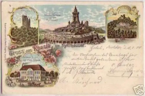 03914 Ak Lithographie Gruß aus Rossla Gasthaus 1900