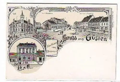 38357 Ak Lithographie Gruss aus Güsten um 1900