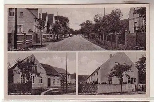 60351 Mehrbild Ak Zinsdorf Bezirk Halle Gasthaus usw. um 1940