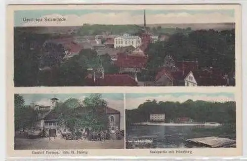 49969 Mehrbild Ak Gruß aus Salzmünde Gasthof um 1920