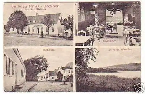 16317 Mehrbild-Ak Gasthof Fortuna Lütchendorf um 1910