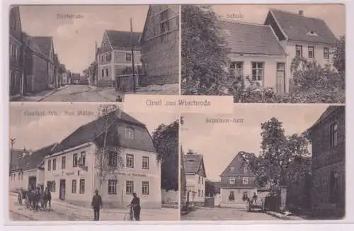 13232 Mehrbild Ak Gruß aus Wischroda Schule, Gasthof, Schulzen-Amt um 1910