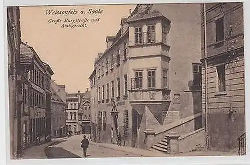 65209 Ak Weißenfels an der Saale große Burgstraße und Amtsgericht 1930