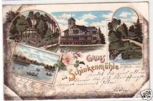 32152 Ak Lithographie Gruss aus Schinkemühle 1900