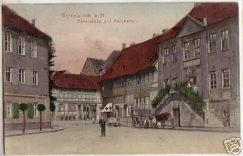 13168 Ak Osterwieck am Harz Marktplatz Ratskeller 1907