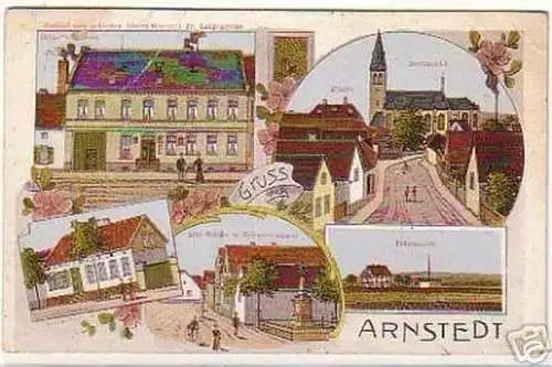 07474 Mehrbild Ak Gruß aus Arnstedt Gasthof usw. um 1910