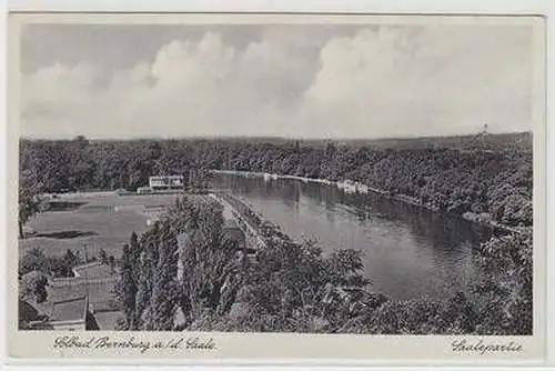 05005 Ak Bernburg an der Saale Saalepartie um 1940