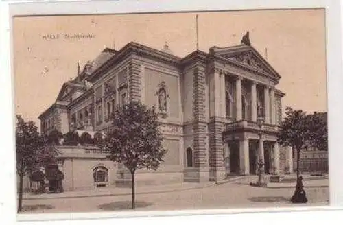 23920 Ak Halle Stadttheater 1913