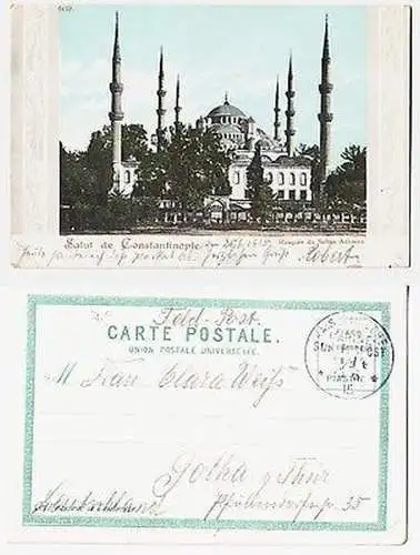 66527 Ak mit Feldpoststempel Türkei MSP Nr.14 SMS General 1915