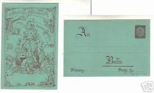 00377 Ak Privatpost Bildganzsache Berlin um 1890