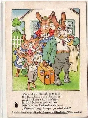 53335 Reklame Ak für das Bilderbuch "Lampes Wochenende" um 1930