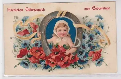 89310 Glückwunsch Präge AK Herzlichen Glückwunsch zum Geburtstage