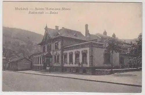 50304 Feldpost Ak Markirch im Elsass Badeanstalt 1916