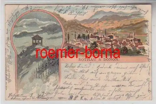 78730 Ak Lithographie Rothau & Donon im Elsass 1898