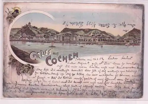 92219 Ak Gruss aus Cochem Totalansicht 1902