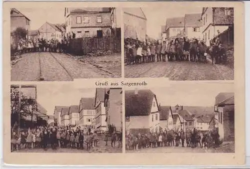 90310 Mehrbild AK Gruß aus Sargenroth - Kindermenge vor dieversen Ortsansichten