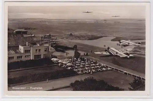 89464 Ak Düsseldorg Flughafen mit Flugzeugen 1939