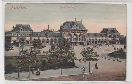 71106 Ak Düsseldorf Hauptbahnhof um 1910