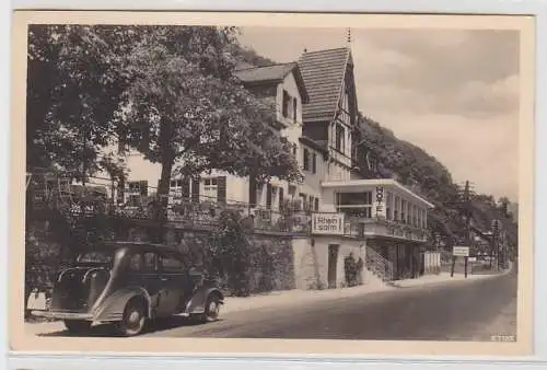 70744 Ak Hotel Haus Schöneck gegenüber Assmannshausen Amt Bingen 1937