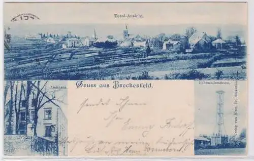 08848 Mehrbild Ak Gruß aus Breckerfeld Amtshaus, Hohenzollernturm usw. 1901