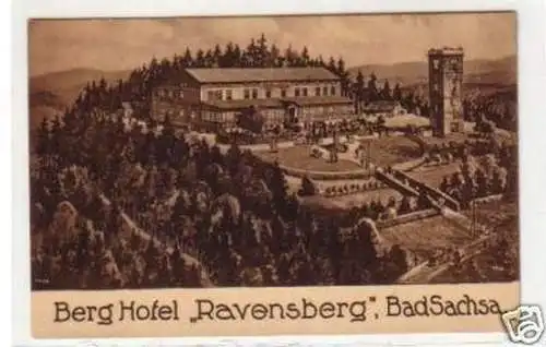 34349 Ak Berg-Hotel Ravensberg "Bad Sachsa" um 1920