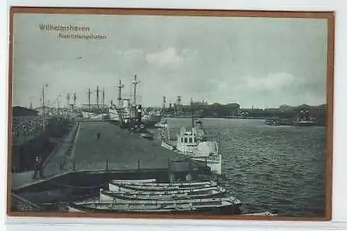 44932 Ak Wilhelmshaven Ausrüstungshafen um 1920