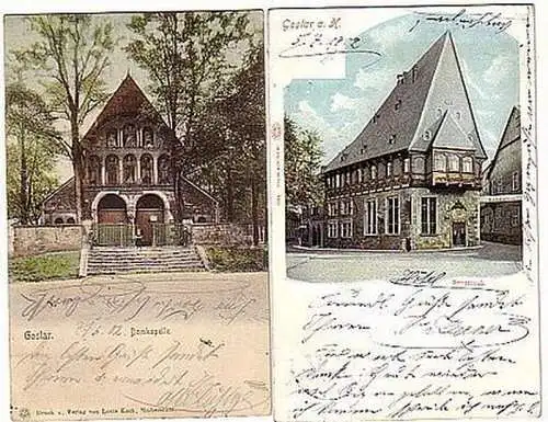 03638/2 Ak Goslar Brusttuch und Domkapelle 1902