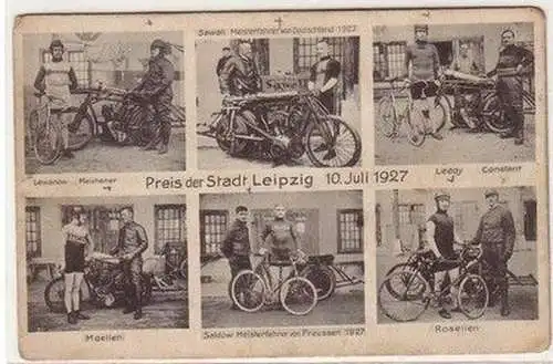 58902 Mehrbild Ak Steherrennen Preis der Stadt Leipzig 10. Juli 1927