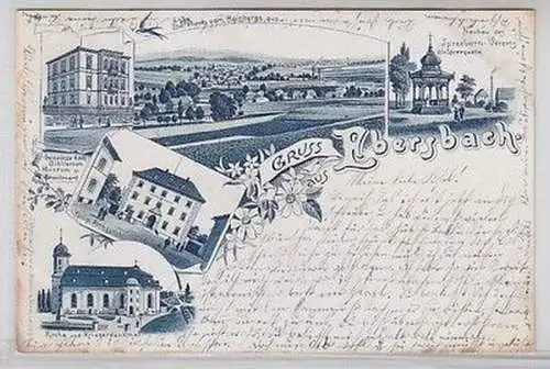 59444 Ak Lithographie Gruß aus Ebersbach in Sachsen 1899