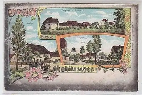 62114 Ak Lithographie Gruß aus Mahitzschen Gasthof usw. 1908