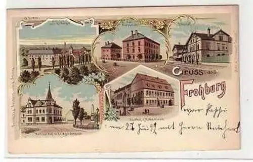 41480 Ak Lithographie Gruß aus Frohburg um 1910