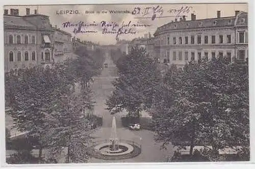 1/115 Ak Leipzig Blick in die Waldstraße 1913