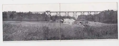 86517 Doppel Klapp Ak Eisenbahnbrücke bei Luga (Sachsen) 1909