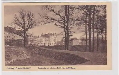 21917 Ak Leipzig Kleinzschocher Rothenburger Erker Blick vom Schloßweg um 1930