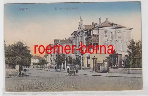 79549 Ak Oschatz untere Promenade mit Conditorei und Café 1916