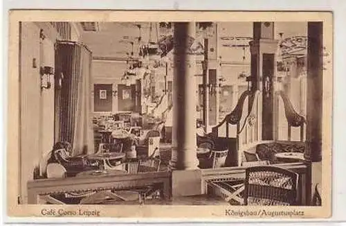 32/41 Ak Leipzig Café Corso Augustusplatz 1913