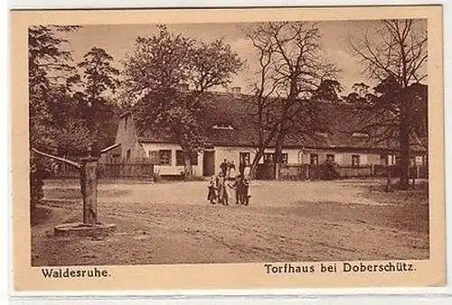 61270 Ak Waldesruhe Torfhaus bei Doberschütz um 1920