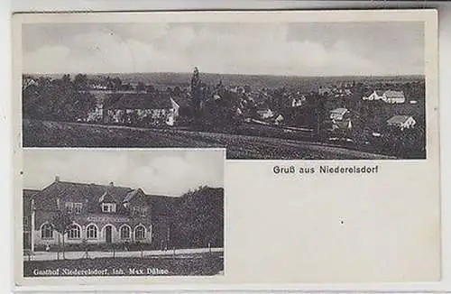 58014 Mehrbild Ak Gruß aus Niederelsdorf Gasthof Inh. Max Dähne 1939