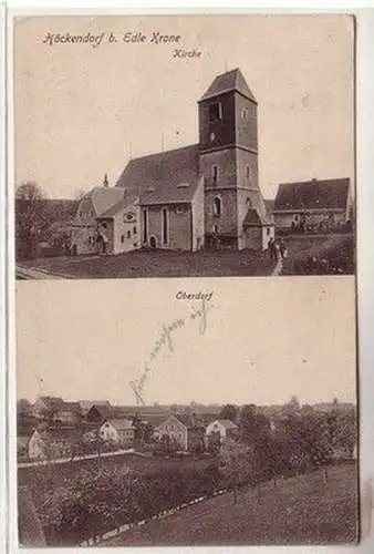 59361 Mehrbild Ak Höckendorf bei Edle Krone Kirche und Oberdorf 1927