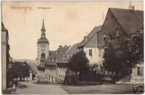 14291 Ak Scheibenberg Kirchgasse 1909