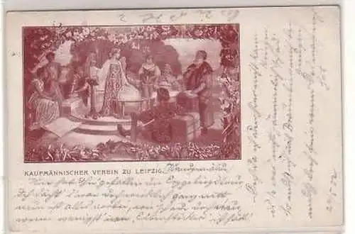 14/20 Ak Kaufmännischer Verein zu Leipzig 1902