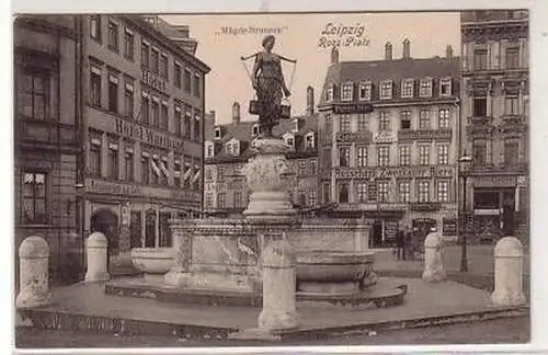 10/74 Ak Leipzig Rossplatz Hotel Wartburg um 1910