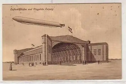 13/37 Ak Leipzig Luftschiffhafen und Flugplatz 1913