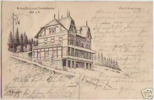 13404 Ak Oberbärenburg Berghotel Friedrichshöhe 1907