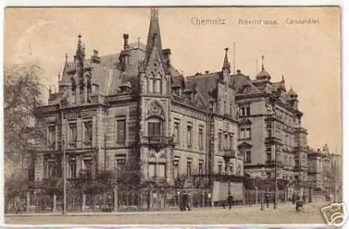 09868 Ak Chemnitz Albertstraße Carolahotel 1906